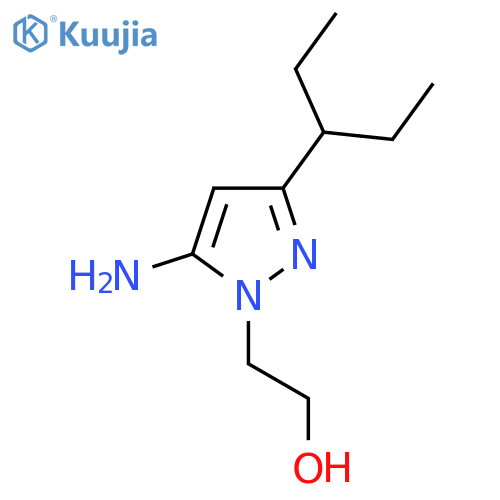 2-5-amino-3-(pentan-3-yl)-1H-pyrazol-1-ylethan-1-ol structure