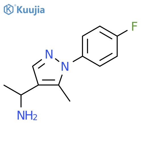 1-[1-(4-fluorophenyl)-5-methyl-1H-pyrazol-4-yl]ethan-1-amine structure