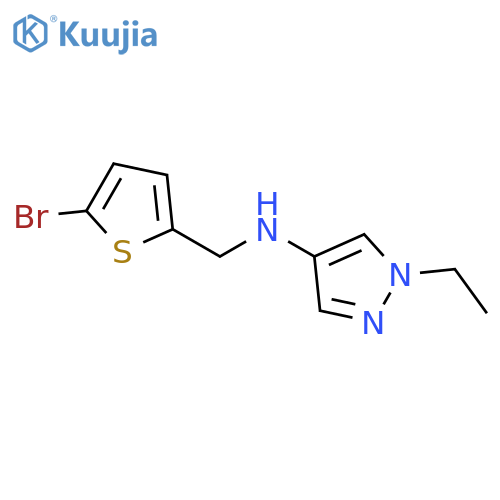 N-(5-bromothiophen-2-yl)methyl-1-ethyl-1H-pyrazol-4-amine structure