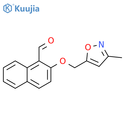 2-(3-methyl-1,2-oxazol-5-yl)methoxynaphthalene-1-carbaldehyde structure