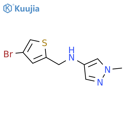 N-(4-bromothiophen-2-yl)methyl-1-methyl-1H-pyrazol-4-amine structure