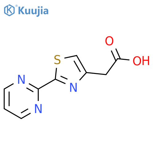 2-2-(Pyrimidin-2-yl)-1,3-thiazol-4-ylacetic Acid structure
