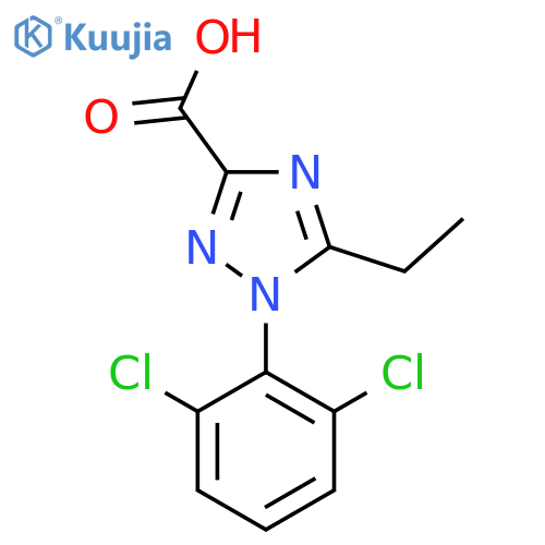1-(2,6-Dichlorophenyl)-5-ethyl-1H-1,2,4-triazole-3-carboxylic acid structure
