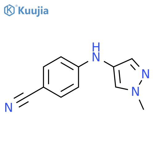4-(1-methyl-1H-pyrazol-4-yl)aminobenzonitrile structure