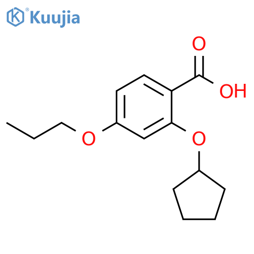 2-(cyclopentyloxy)-4-propoxybenzoic acid structure