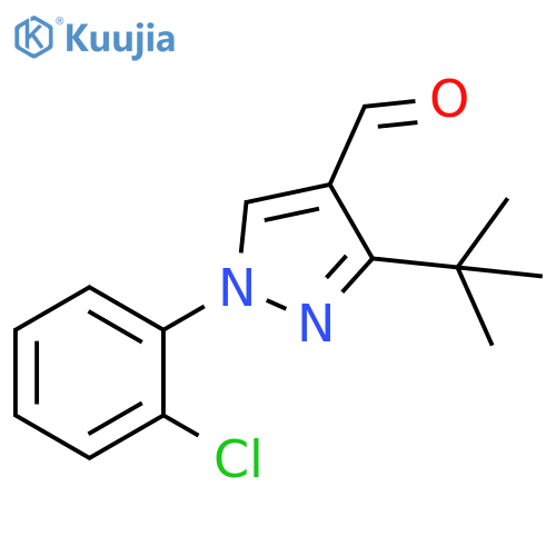 3-tert-butyl-1-(2-chlorophenyl)-1H-pyrazole-4-carbaldehyde structure