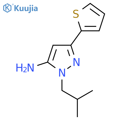 1-isobutyl-3-(thiophen-2-yl)-1H-pyrazol-5-amine structure