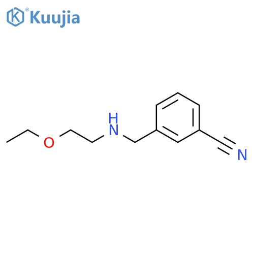 3-{(2-ethoxyethyl)aminomethyl}benzonitrile structure