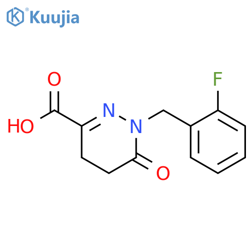 1-(2-Fluoro-benzyl)-6-oxo-1,4,5,6-tetrahydro-pyridazine-3-carboxylic acid structure