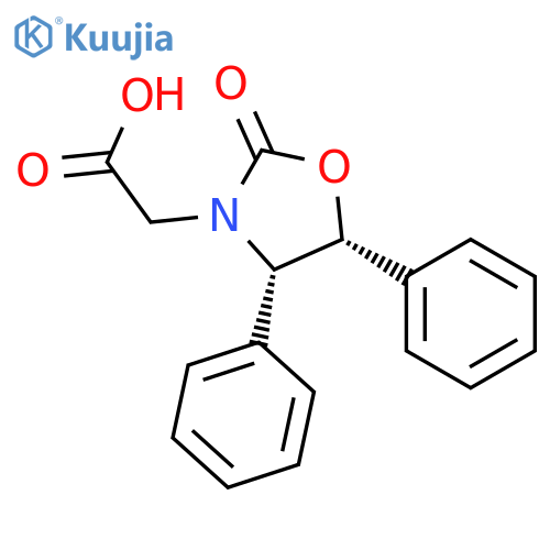 3-Oxazolidineacetic acid, 2-oxo-4,5-diphenyl-, cis- structure