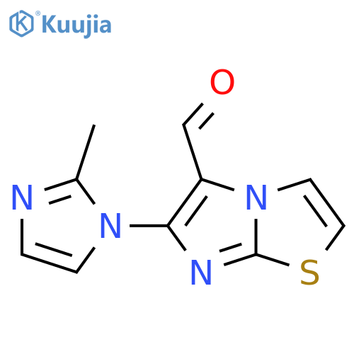 6-(2-methyl-1H-imidazol-1-yl)imidazo2,1-b1,3thiazole-5-carbaldehyde structure