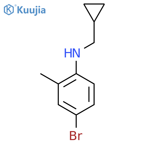 4-bromo-N-(cyclopropylmethyl)-2-methylaniline structure