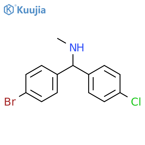(4-bromophenyl)(4-chlorophenyl)methyl(methyl)amine structure