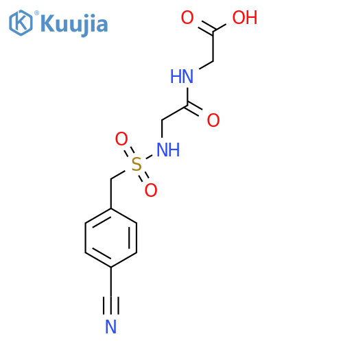 2-{2-(4-Cyanophenyl)methanesulfonamidoacetamido}acetic Acid structure