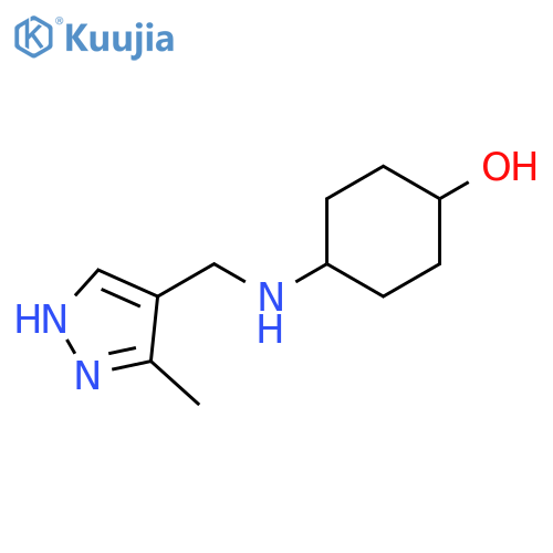 4-{[(3-methyl-1H-pyrazol-4-yl)methyl]amino}cyclohexan-1-ol structure