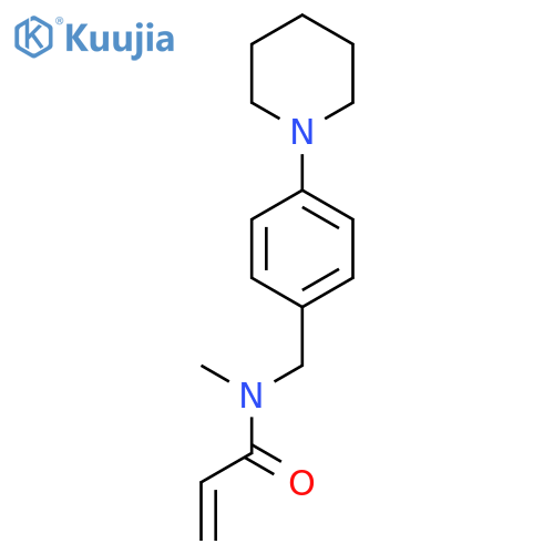 N-methyl-N-[(4-piperidin-1-ylphenyl)methyl]prop-2-enamide structure