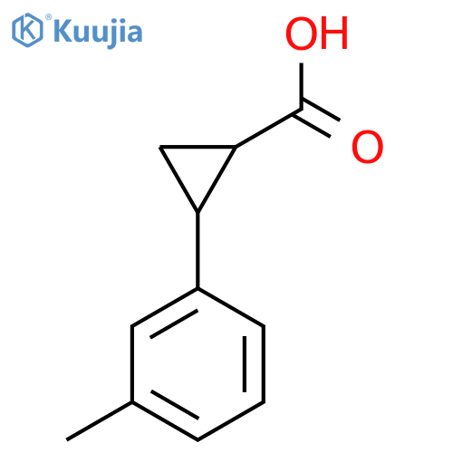 2-(3-Methylphenyl)cyclopropane-1-carboxylic acid structure