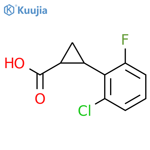 2-(2-Chloro-6-fluorophenyl)cyclopropanecarboxylic acid structure