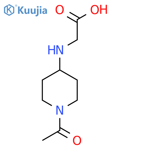 (1-Acetyl-piperidin-4-ylamino)-acetic acid structure