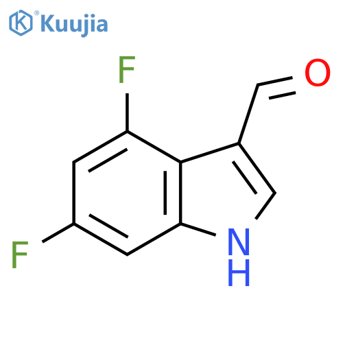 4,6-Difluoro-1H-indole-3-carbaldehyde structure