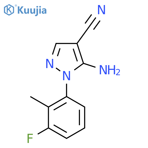 5-Amino-1-(3-fluoro-2-methyl-phenyl)-1H-pyrazole-4-carbonitrile structure