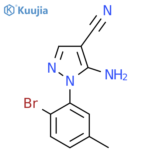 5-Amino-1-(2-bromo-5-methylphenyl)pyrazole-4-carbonitrile structure