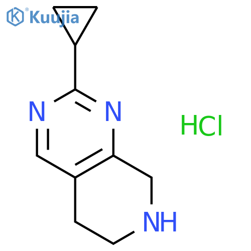 2-Cyclopropyl-5,6,7,8-tetrahydropyrido[3,4-d]pyrimidine hydrochloride structure