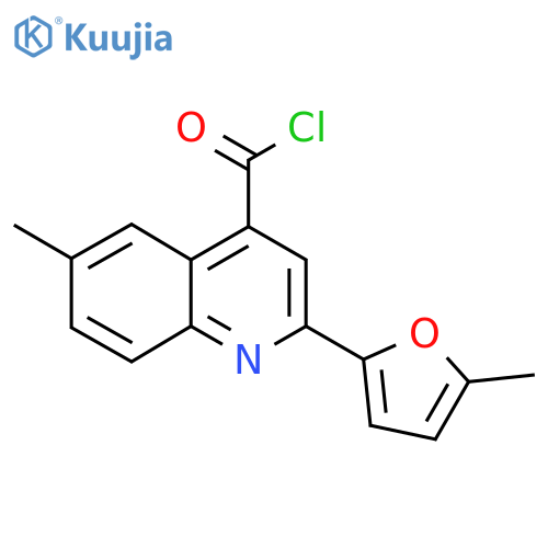 6-Methyl-2-(5-methyl-2-furyl)quinoline-4-carbonyl chloride structure