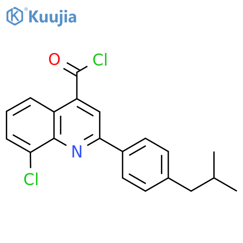 8-Chloro-2-(4-isobutylphenyl)quinoline-4-carbonyl chloride structure