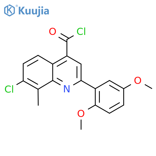7-Chloro-2-(2,5-dimethoxyphenyl)-8-methylquinoline-4-carbonyl chloride structure