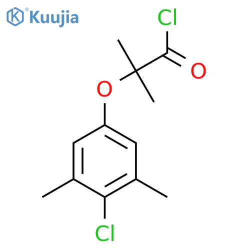 2-(4-Chloro-3,5-dimethylphenoxy)-2-methylpropanoyl chloride structure