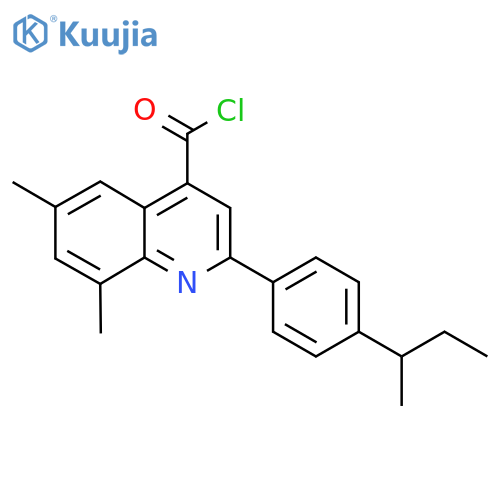 2-(4-Sec-butylphenyl)-6,8-dimethylquinoline-4-carbonyl chloride structure