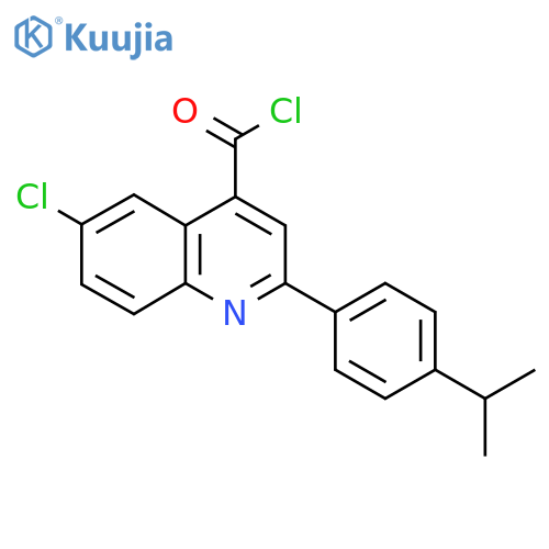 6-Chloro-2-(4-isopropylphenyl)quinoline-4-carbonyl chloride structure