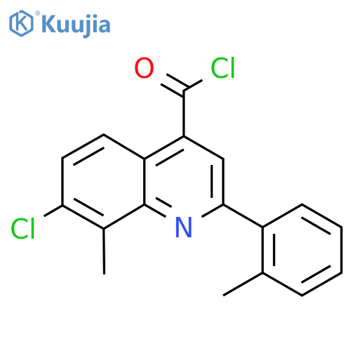 7-Chloro-8-methyl-2-(2-methylphenyl)quinoline-4-carbonyl chloride structure