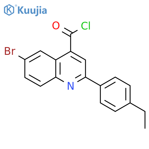 6-Bromo-2-(4-ethylphenyl)quinoline-4-carbonyl chloride structure