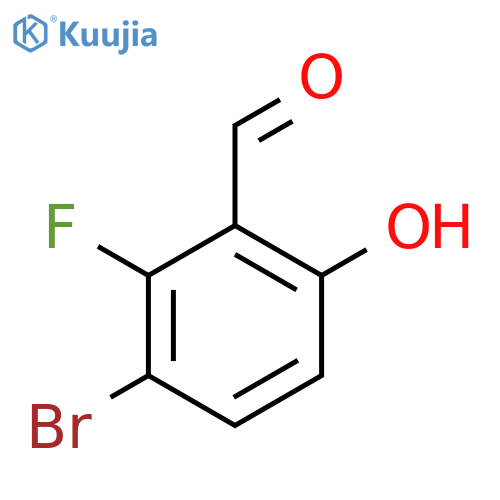 3-Bromo-2-fluoro-6-hydroxybenzaldehyde structure