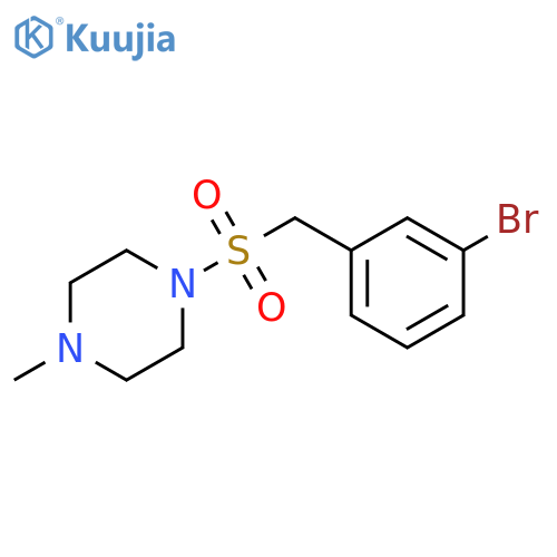 Piperazine, 1-[[(3-bromophenyl)methyl]sulfonyl]-4-methyl- structure