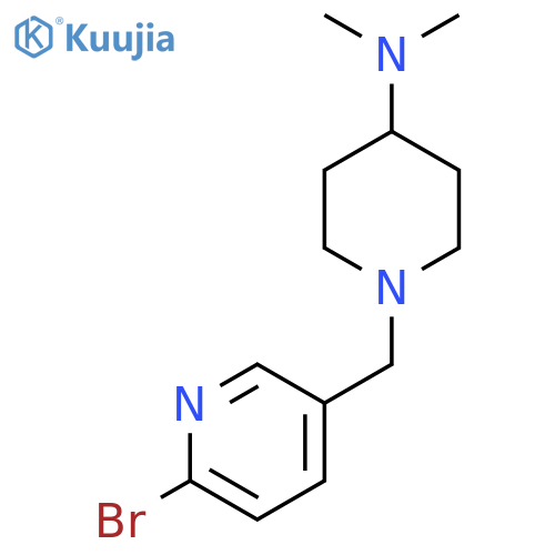 1-[(6-Bromo-3-pyridyl)methyl]-N,N-dimethyl-4-piperidinamine structure