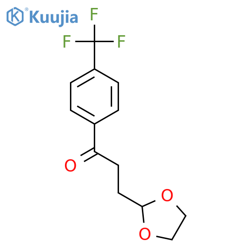 1-Propanone, 3-(1,3-dioxolan-2-yl)-1-[4-(trifluoromethyl)phenyl]- structure