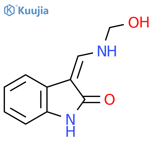 (3Z)-3-{[hydroxy(methyl)amino]methylidene}-2,3-dihydro-1H-indol-2-one structure