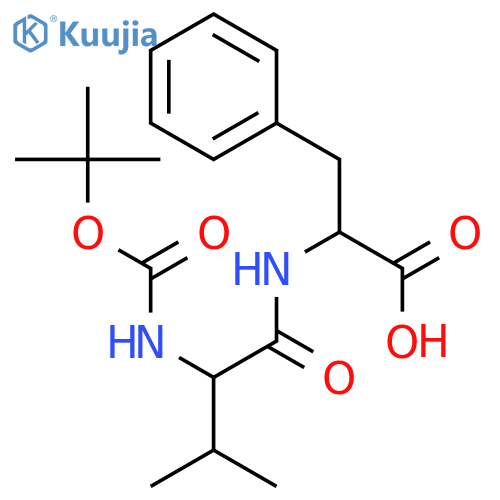 L-Phenylalanine, N-[N-[(1,1-dimethylethoxy)carbonyl]-D-valyl]- structure