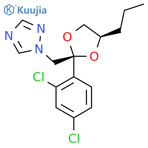 1-{(2S,4R)-2-(2,4-dichlorophenyl)-4-propyl-1,3-dioxolan-2-ylmethyl}-1H-1,2,4-triazole structure