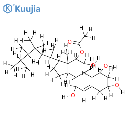 (1alpha,3beta,7alpha,11alpha,12beta)-gorgost-5-ene-1,3,7,11,12-pentol 12-acetate structure