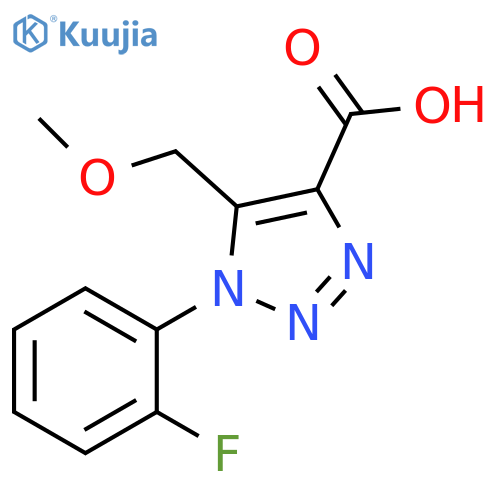 1-(2-fluorophenyl)-5-(methoxymethyl)-1H-1,2,3-triazole-4-carboxylic acid structure