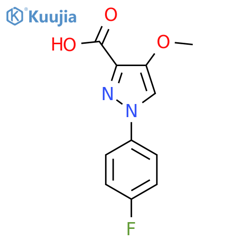 1-(4-Fluorophenyl)-4-methoxy-1H-pyrazole-3-carboxylic acid structure