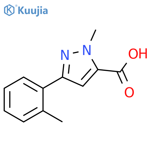 1-methyl-3-(2-methylphenyl)-1H-pyrazole-5-carboxylic acid structure