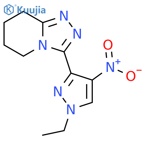 3-(1-Ethyl-4-nitro-1H-pyrazol-3-yl)-5,6,7,8-tetrahydro-[1,2,4]triazolo[4,3-a]pyridine structure