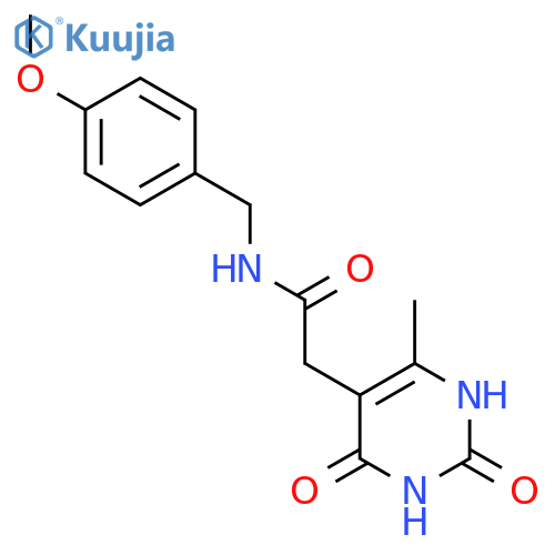 N-(4-methoxyphenyl)methyl-2-(6-methyl-2,4-dioxo-1,2,3,4-tetrahydropyrimidin-5-yl)acetamide structure