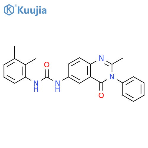 1-(2,3-Dimethylphenyl)-3-(2-methyl-4-oxo-3-phenyl-3,4-dihydroquinazolin-6-yl)urea structure