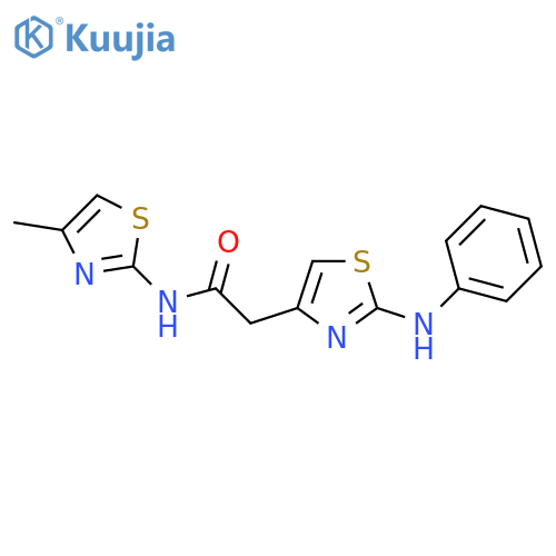 N-(4-methyl-1,3-thiazol-2-yl)-2-2-(phenylamino)-1,3-thiazol-4-ylacetamide structure